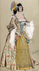 Costume Design for the Countess Almaviva, from 